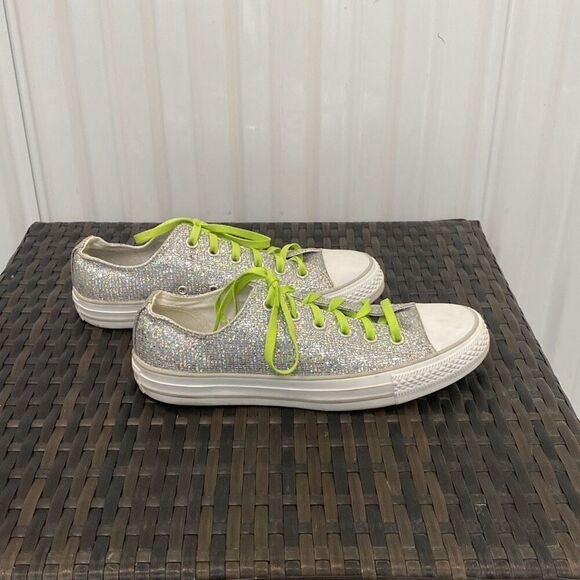 Converse, silver glitter women’s size 9 sneakers